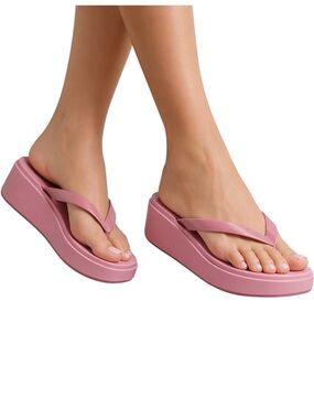 Seychelles Pink Platform Flip Flop Sandals